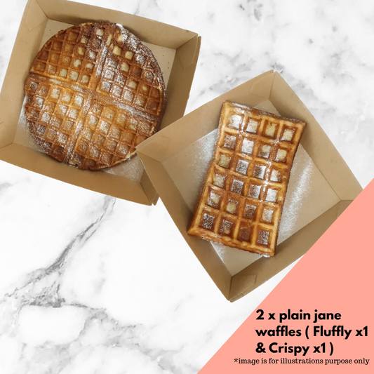 Plain jane waffles ( Fluffly x1 & Crispy x1 )