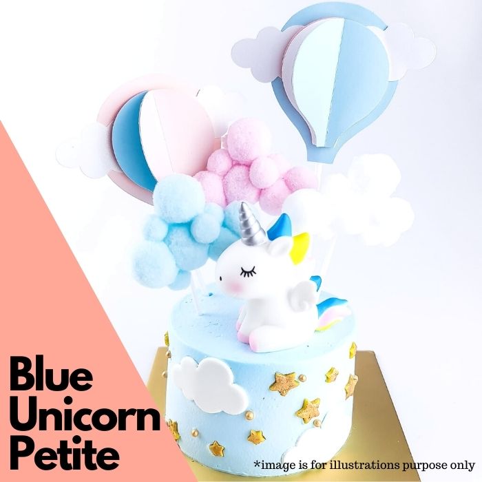 Blue Baby Unicorn cake (6")