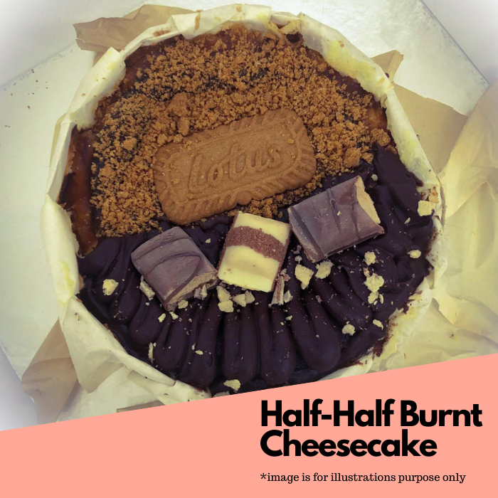 Half-Half burnt cheese cake