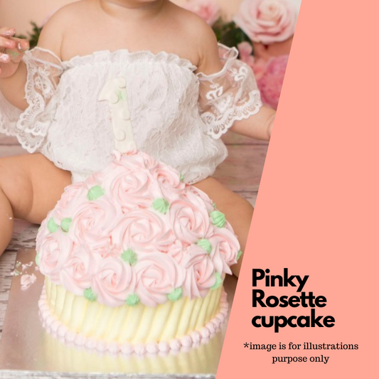 Pinky Rosette cupcake